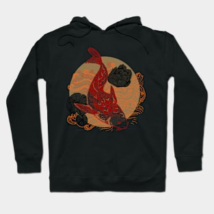 Koi Fish and lotus flowers Hoodie